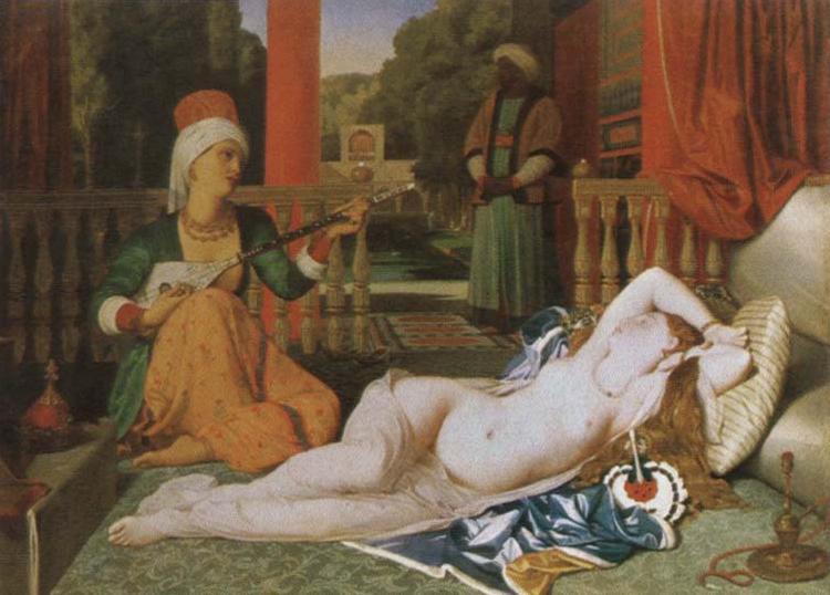 Jean-Auguste-Dominique Ingres odalisque and slave oil painting image